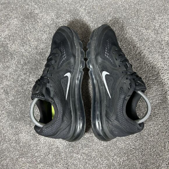 Nike Air Max 2014 621078-007 Women's Size 10 Triple Black Athletic Shoes Used - Picture 8 of 13